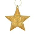 thumbnail image 2 of Northlight 12ct Matte Vegas Gold Glittered Star Shatterproof Christmas Ornaments 5", 2 of 2