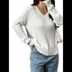 thumbnail image 1 of Suéter de Punto de Larga para Mujer, Jersey Ajustado con Cuello en V, Ropa Informal de Negocios para Otoño XL, 1 of 7