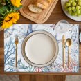 thumbnail image 4 of Ocean Starfish Placemats Set of 6, Summer Coastal Coral Flower Shells Placemats for Dining Table, Place Mats for Kitchen Tabletop, Waterproof Wipeable Dining Table Mats Set, 4 of 9