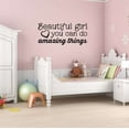 thumbnail image 2 of You Can Do Amazing Things Beautiful Girl Motivational Quote Vinyl Design Wall Art Sticker Designs Vinyl Stickers For Home House Walls Rooms Windows Bedroom Decoration Size (26x26 inch), 2 of 3