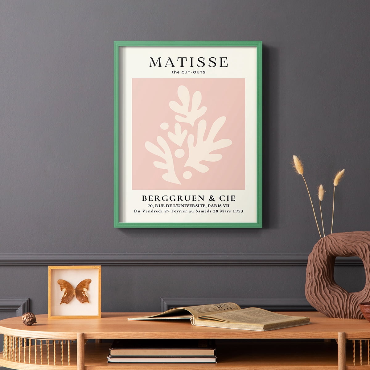 Matisse CLII Framed Print in Green Solid Wood 8 x 10 Framed Print