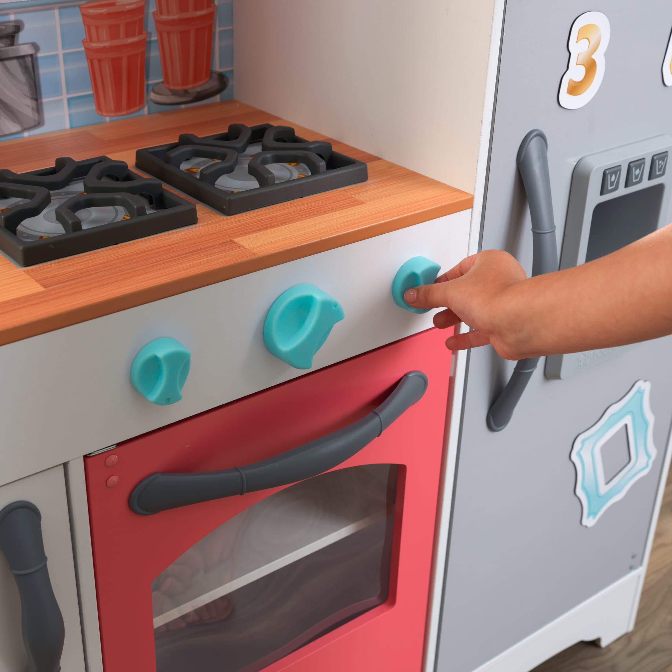 KidKraft Mosaic Magnetic Play Kitchen with Ice Maker photo 8