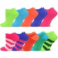 thumbnail image 2 of TeeHee Women's Valued 20 Pack Fashion No Show Cotton Socks (Stripes), 2 of 6