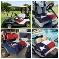 thumbnail image 6 of Golf Cart Seat Covers for 2 Seater,Blue Red White Texas Flag with Star Microfiber Cart Seat Towel Blanket,Minimalistic Geometric Stripe Absorbent NonSlip Bench Seats Protector for Golf Course 51"x31", 6 of 9