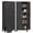 2 Door-71"H-Black, variant on 46" Tall Metal Pantry Cabinet, Kitchen Pantry Storage Cabinets with 1 Door and 2 Adjustable Shelves, Small Bathroom Cabinet,Cupboard for Kitchen, Dining Room- Assembly Required/White