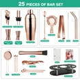 thumbnail image 5 of Kalrin Bartender Kit, 25-Piece Cocktail Shaker Set Stainless Steel Bar Tools with Acrylic Stand, Full Bartender Accessories, 5 of 9