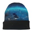 thumbnail image 7 of Naloa Planet Earth Soft Beanie Hat, Knit Beanie Daily Beanie in Fine Knit for Women Men Winter Travel, Outdoor, 7 of 7