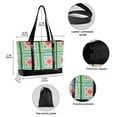 thumbnail image 2 of FORMRS Canvas Laptop Tote Bag for Women with 15.6" Computer Compartments Shoulder Handbag, Green Blossom Mosaic, 2 of 7