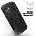 thumbnail image 2 of Dteck iPhone 13 Mini Metal case with Kickstand Screen Protector Case Sturdy Military Armor Durable Full Body Heavy Duty Shockproof Drop Tested Outdoor Case for iPhone 13 Mini (Black), 2 of 7