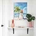 thumbnail image 4 of Canvas Wall Art, Coastal Christmas Framed Canvas Prints for Kitchen Bedroom, Xmas Snowman Beach Nautical Small Gallery Wrapped Wall Decor for Home Office, Gifts, 8"x12" Ship Next Day, 4 of 9