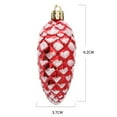 thumbnail image 6 of JANGSLNG 5Pcs/Box Christmas Hanging Pinecone Glitter Reusable Unbreakable Xmas Tree Decoration Plastic Pine Cone Ornament Party Supplies, 6 of 7