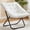 White, variant on EDX Comfy Chair for Adults, Soft Faux Fur Folding Lounge for Bedroom Living Room Dorm Rooms Flexible Reading Chair, Pink