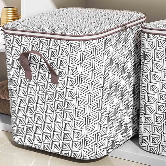 sruoe Storage Bins with Lids, Stackable Storage Bins for Clothes, Cube Storage Bin, Large Storage Bags With Zipper & Handles, Collapsible Storage Bins 50 Gallon for Clothing Blanket Beddin