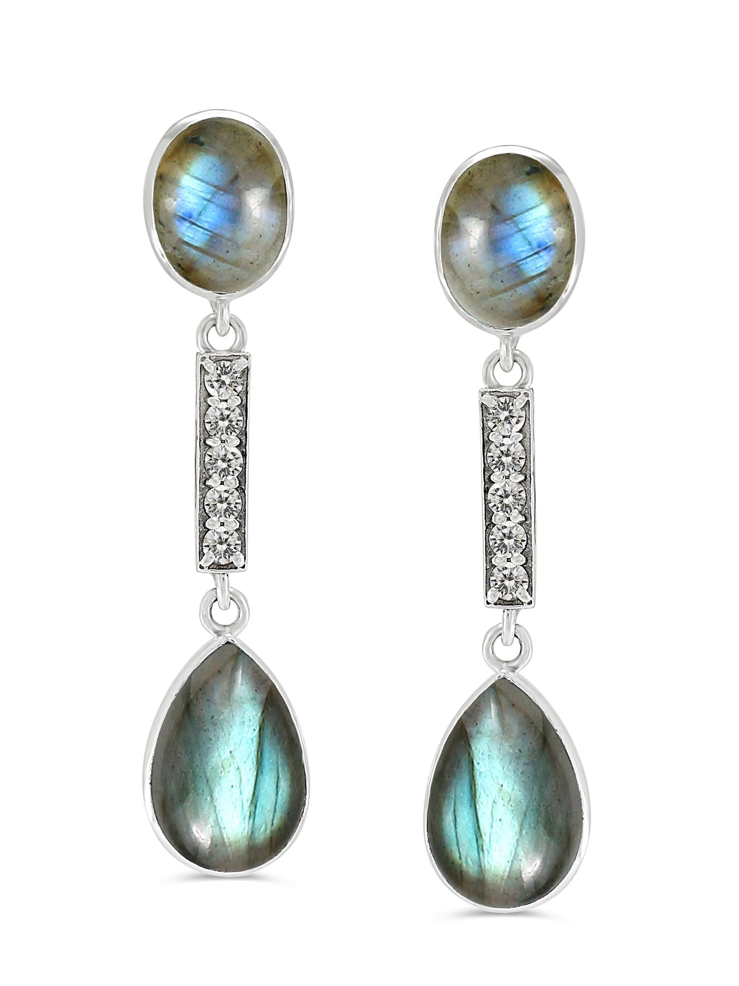 Details about   Solid 925 Sterling Silver Jewelry Labradorite Gemstone Office Wear Drop Earring