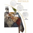 thumbnail image 2 of Brown Gray Plaid Table Cloth, Country Abstract Gradient Chic Check Waterproof Tablecloth for Rectangle Tables, Reusable Washable Fabric Table Cover for Restaurant Kitchen Dining Tables 60"x120", 2 of 6