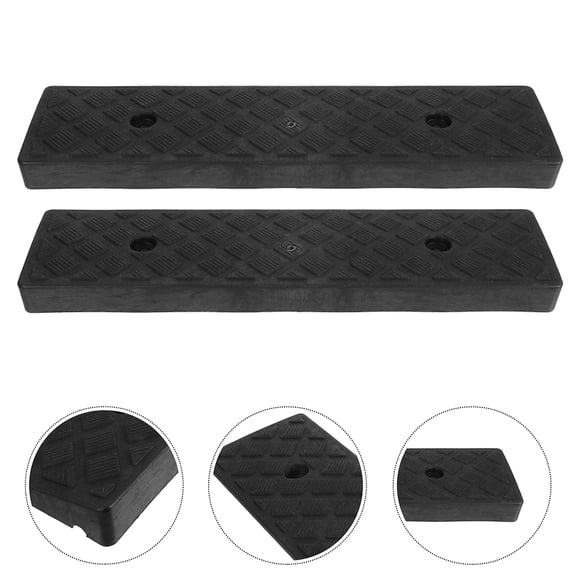 GETAJGHSD 2-Pack Heavy Duty Black Vehicle Ramps for Various Threshold Heights and Road Use, and Support