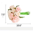 thumbnail image 3 of 12pcs Artificial Roses Single Stem Fake Silk Flower Bouquet Real Touch for Home Party Wedding Decoration, 3 of 5