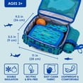 thumbnail image 5 of Bentgo Kids Lunch Bag - Double-Insulated, Reusable Lunch Bag for Kids 3+ with Adjustable Strap; Holds Lunch Box/Water Bottle/Snacks; Easy-Clean, Water-Resistant & Pockets (Shark), 5 of 7