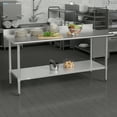 thumbnail image 2 of Flash Furniture 30" x 72" Adjustable Shelf Stainless Steel General Purpose Table with 4" Backsplash, 2 of 8