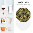 thumbnail image 6 of Rateoe Sunflowers Drawing Drink Coasters Set of 4 Leather Coasters Spill Protection for Table Desk,Durable and Non Slip Leather Coaster ,4 Inches Drink Mats-Octagon, 6 of 6