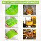 thumbnail image 3 of (Verde-Juego de cuatro) Bandeja para cubitos de hielo Bandeja para cubitos de hielo Bandeja para cubitos de hielo cubierta Bandeja para cubitos de hielo de silicona Material de silicona Apto para ali, 3 of 5
