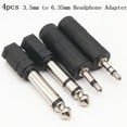 thumbnail image 3 of 4Pcs 3.5mm To 6.35mm Stereo Headphone Adaptor Connector Converter 6.3mm 1/4 Inch, 3 of 8
