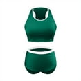 thumbnail image 6 of pstuiky Tankini Swimsuits for Women, Women High Waisted Bikini Set with Chest Cushion and Lining Two Piece Swimsuit Sports Swimwear for Women Comfortable and Supportive Design Green M, 6 of 9
