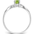 thumbnail image 2 of 14K White Gold Peridot Birthstone Ring (Size 7) Made In India xbr427, 2 of 5