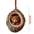 thumbnail image 2 of Hometravel Christmas Animal Pendant, Acrylic Tree Hole Shape Ornament, Festive Forest Creature Decor for Xmas Tree, HOME, Seasonal Celebration, 2 of 5