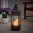 thumbnail image 5 of Smart Solar 80071 San Nicola Triple LED Candle Lantern - Bronze, 5 of 5