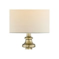 thumbnail image 3 of Regency Hill Traditional Table Lamp 26" High Antique Brass Candlestick White Fabric Drum Shade for Living Room Family Bedroom Bedside, 3 of 7