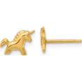 thumbnail image 1 of 14K Yellow Gold Madi K Polished Unicorn Post Earrings (6.5 X 8.5) Made In Spain gk1154, 1 of 5