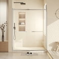 thumbnail image 2 of Frameless Shower Door, Sliding Shower Door with Premium 3/8'' (10mm) Thick Tempered Glass and Handle, Easy Sliding Showe Door with Seal Strip Parts and Handle, 2 of 9