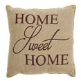 thumbnail image 2 of VHC Brands Farmhouse Natural Tan Text Cotton Decor Home Sweet Home Stenciled Cotton Burlap Square Pillow, 2 of 6