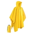thumbnail image 4 of Runquan Poncho de Pluie à Capuche Imperméable Réutilisable avec Poche Veste à Manches Longues pour Extérieur Jaune, 4 of 8