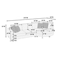 thumbnail image 4 of Poundex 2-Piece Corduroy Sectional Set with Foam Cushions XL in Camel, 4 of 4