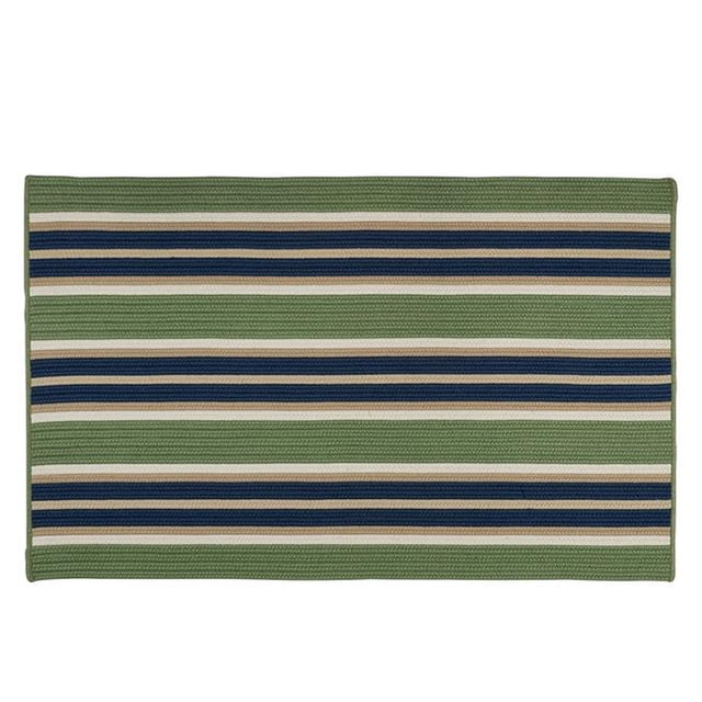 Colonial Mills Rug MS35R048X072S 4 x 6 ft. Mesa Stripe Braided Rug Harbor Green