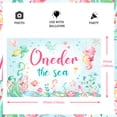 thumbnail image 4 of Oneder the Sea 1st Birthday Girl Backdrop  Decorations, Oneder the Sea Backdrop Under the Sea Ocean Animal Birthday Party Supplies., 4 of 6