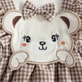 thumbnail image 6 of Gerichy Newborn Baby Girl Fall Winter Outfit Set Plaid Romper Dress Ruffles Long Sleeve Clothes Jumpsuit with Bow Headband 0-18 Months, 6 of 7