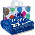 thumbnail image 4 of 21st Birthday Gifts for Her, 21st Birthday Blanket,Gift for 21 Year Old Female,Happy 21st Birthday Decorations for Her,Daughters, Son,Sisters, Friends 50x60 in, 4 of 5
