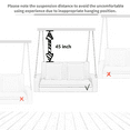 thumbnail image 7 of Aukfa Outdoor Porch Swings - Hanging Patio Bench with Chains and Pillow - Beige, 7 of 7