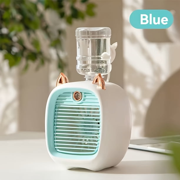 Mini Desktop Spray Fan, Summer Cool USB Fan Type-C Charging Spray Humidifier Fan Home Office Desk Cool Fans