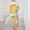 thumbnail image 5 of Bingfone Womens Pajama Sets White Ice Cream Print,Long Sleeve Loungewear Pajamas Set-Xx-Large, 5 of 9