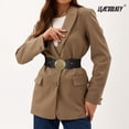 thumbnail image 4 of Women Wide Elastic Belt Western Buckle Vintage Strecth Waist Belt for Dress, 4 of 7