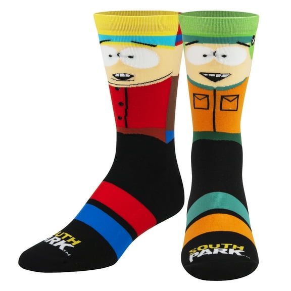 Odd Sox, South Park Cartoon Socks, South Park Gang, Fun Novelty Unisex Crew, Large