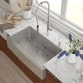 thumbnail image 3 of Kraus 36" Farmhouse Single Bowl Stainless Steel Kitchen Sink with Soundproofing, 3 of 5