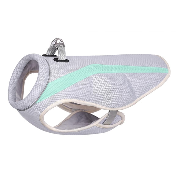 Dog Cooling Vest Harness Jacket Summer Pets Clothes Safety Reflective Pet Cooling Vest for Running, Hot Weather, Cycling, Walking, Outdoor , Light Blue XXXL