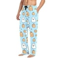 thumbnail image 2 of FORMRS Mens Pajama Pants with Pockets Sleepwear Lounge Bottoms Sizes S-2XL, Blue Halloween Ghosts, 2 of 7