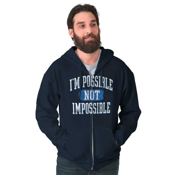 Possible Not Impossible Autism Aware Zip Up Hoodie Men's Women's Brisco Brands S