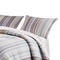 thumbnail image 2 of Ysa 36 Inch Quilted King Pillow Sham Cotton Reversible Striped Design, 2 of 7